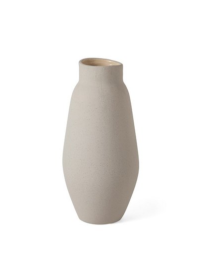 vaso cinza grande ceramica decorativo lili casa e construcao