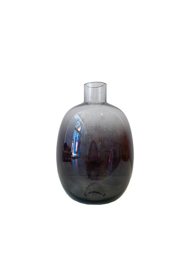 vaso garrafao vidro rolhas fundo pequeno preto transparente lili casa e construcao