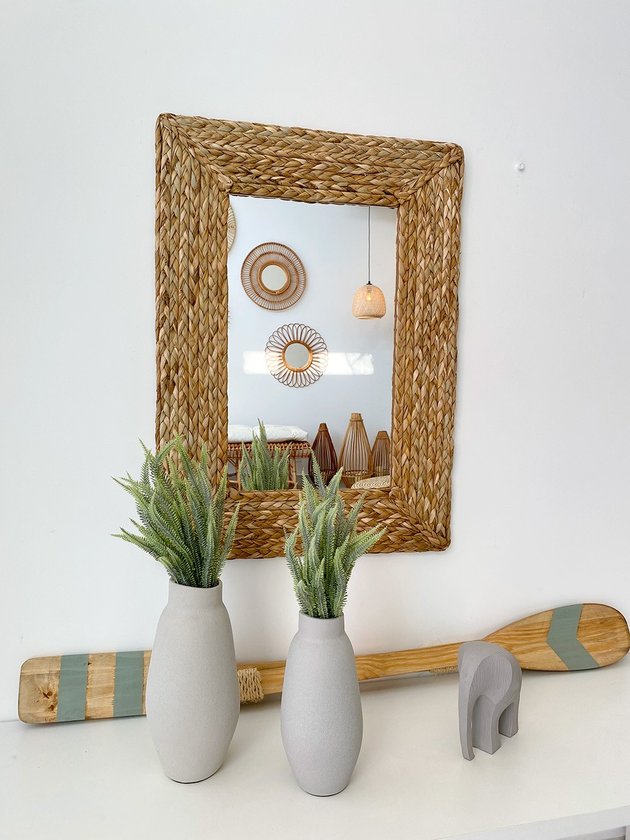 espelho retangular palha natural remos decoracao praiana lili casa home decor